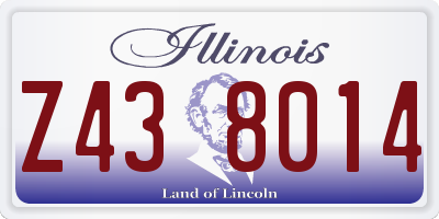 IL license plate Z438014
