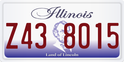 IL license plate Z438015
