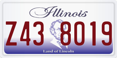 IL license plate Z438019