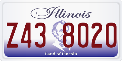 IL license plate Z438020