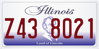 IL license plate Z438021