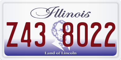 IL license plate Z438022