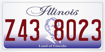 IL license plate Z438023