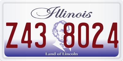 IL license plate Z438024