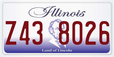 IL license plate Z438026