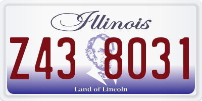 IL license plate Z438031