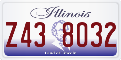 IL license plate Z438032