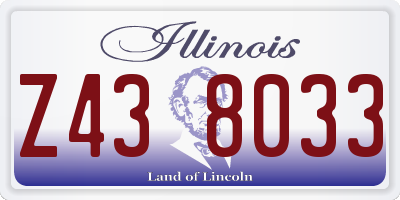 IL license plate Z438033