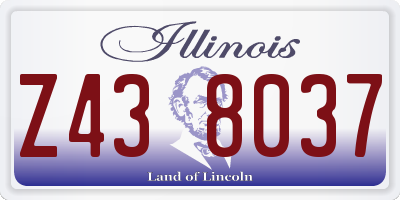 IL license plate Z438037