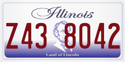 IL license plate Z438042