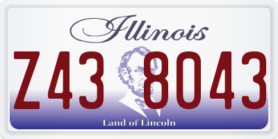 IL license plate Z438043