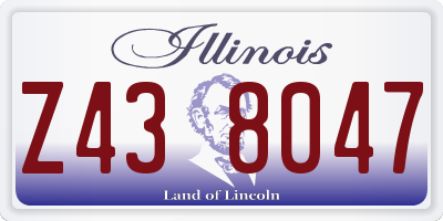 IL license plate Z438047