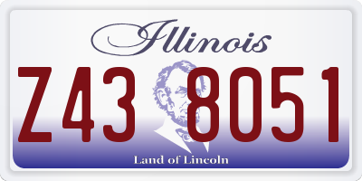 IL license plate Z438051