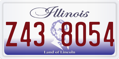 IL license plate Z438054