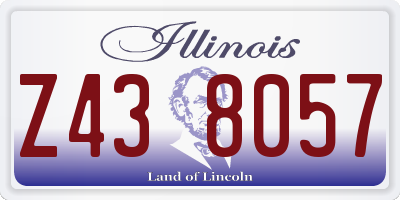 IL license plate Z438057