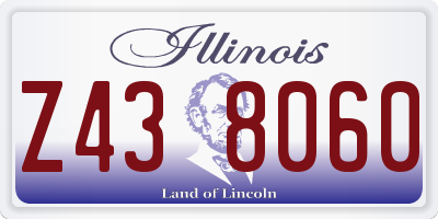 IL license plate Z438060
