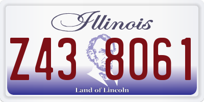 IL license plate Z438061