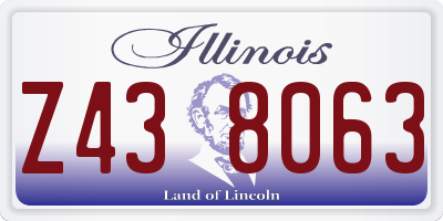 IL license plate Z438063