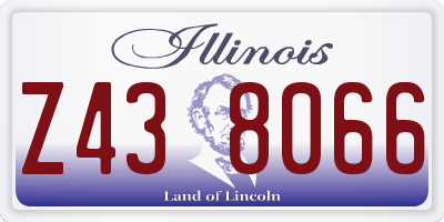 IL license plate Z438066