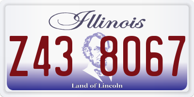 IL license plate Z438067