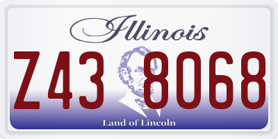 IL license plate Z438068