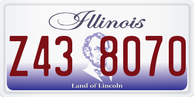 IL license plate Z438070