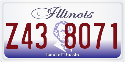 IL license plate Z438071