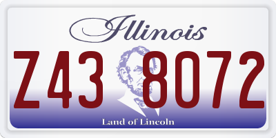IL license plate Z438072