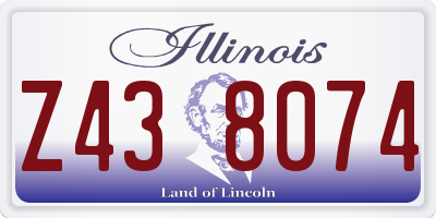 IL license plate Z438074