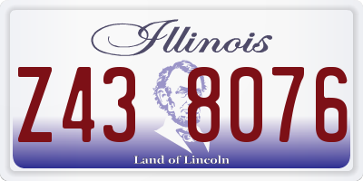 IL license plate Z438076