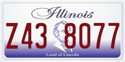 IL license plate Z438077
