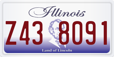IL license plate Z438091