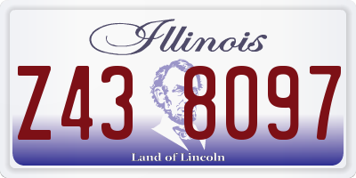 IL license plate Z438097