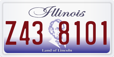 IL license plate Z438101