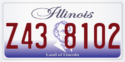 IL license plate Z438102