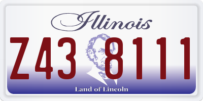 IL license plate Z438111