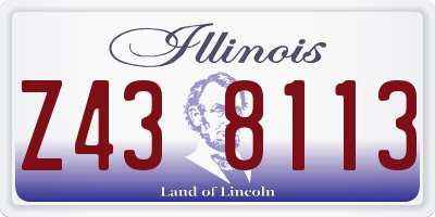 IL license plate Z438113