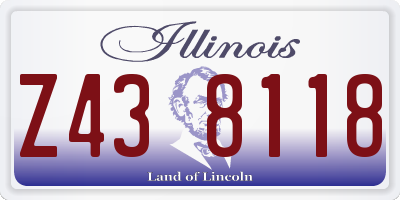 IL license plate Z438118