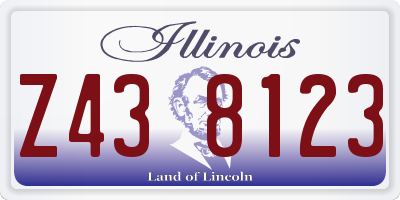 IL license plate Z438123