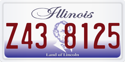 IL license plate Z438125