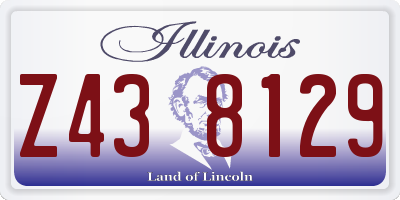 IL license plate Z438129