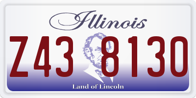 IL license plate Z438130