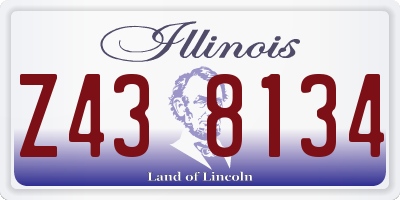 IL license plate Z438134