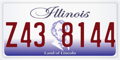 IL license plate Z438144
