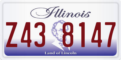 IL license plate Z438147