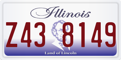 IL license plate Z438149