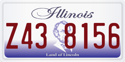 IL license plate Z438156