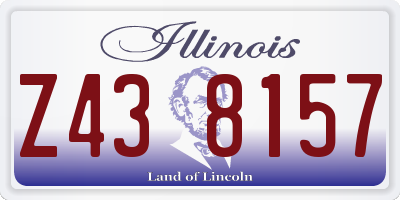 IL license plate Z438157