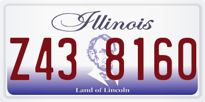 IL license plate Z438160