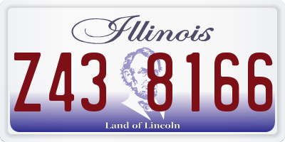 IL license plate Z438166